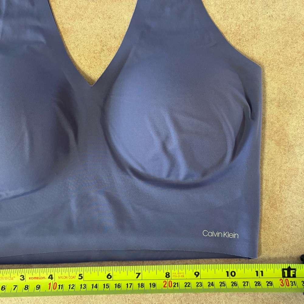 𝅺💕2/$35💕Calvin Klein Invisibles Comfort Lightly Lined V-Neck Plum Bralette - Picture 9 of 10